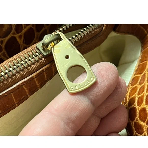 CELINE BOOGIE EMBOSSED CROC BAG- vintage - Picture 9 of 16